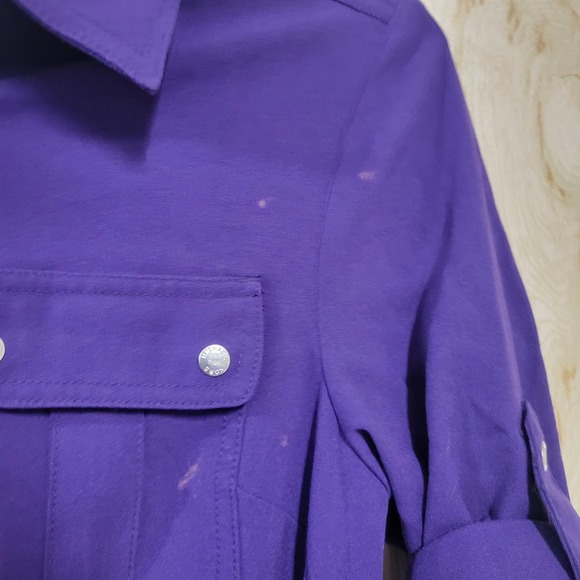 MICHAEL MICHAEL KORS Purple Half Zip Dress M - Picture 5 of 7